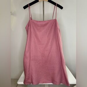 Reformation Dusty Rose Mini Slip Dress